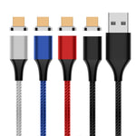 M11 Cabo de Dados Magnético Trançado em Nylon USB 5A para Micro USB, Comprimento do Cabo: 2m, Micro USB