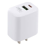 Carregador de Viagem LZ-215A+C 20W QC 3.0 USB + PD 3.0 USB-C / Type-C de Carregamento Rápido, Ficha US, Ficha US
