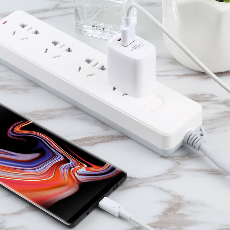 Carregador de Viagem LZ-215A+C 20W QC 3.0 USB + PD 3.0 USB-C / Type-C de Carregamento Rápido, Ficha US, Ficha US
