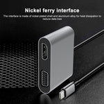 Estação de ancoragem HUB 2 em 1 multifunções USB-C / Tipo-C para HDMI+VGA