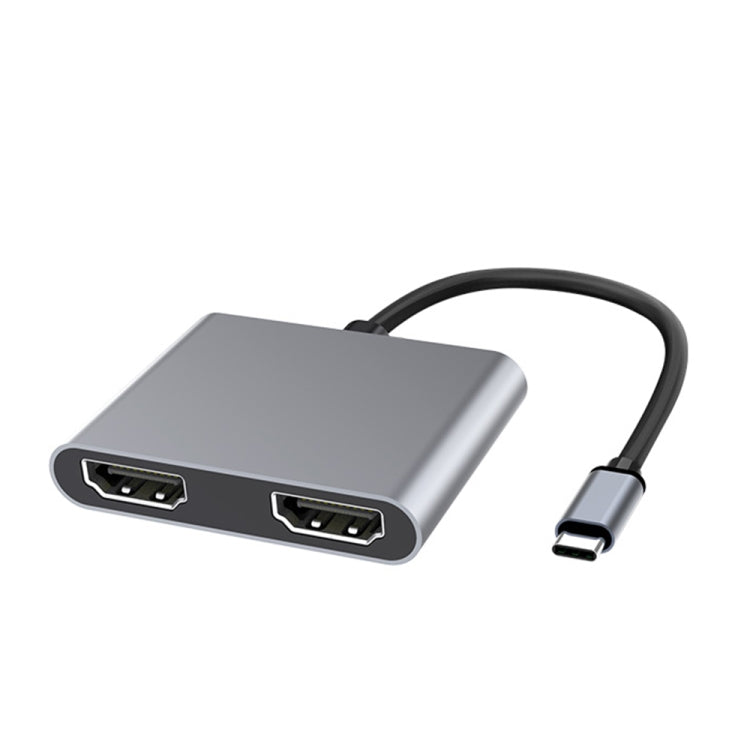 Estação de ancoragem HUB 2 em 1 USB-C / Tipo-C para duplo HDMI