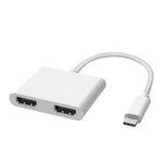 Estação de ancoragem HUB 2 em 1 USB-C / Tipo-C para duplo HDMI