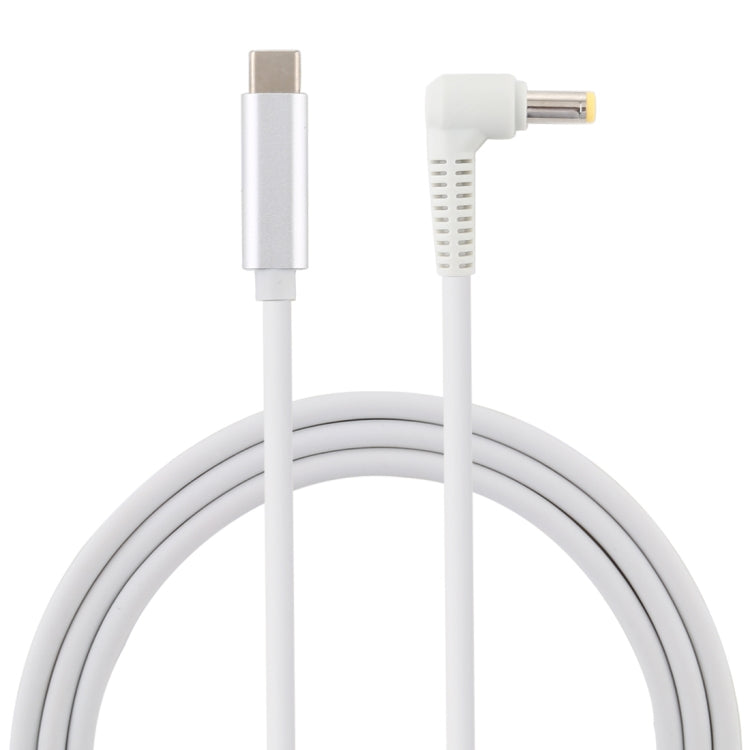 Cabo de carregamento de energia para portátil USB-C / Tipo-C para 5,5 x 2,5mm, Comprimento do cabo: cerca de 1,5m, Tipo-C para 5,5 x 2,5mm (ângulo)