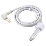 Cabo de carregamento de energia para portátil USB-C / Tipo-C para 5,5 x 2,5mm, Comprimento do cabo: cerca de 1,5m, Tipo-C para 5,5 x 2,5mm (ângulo)