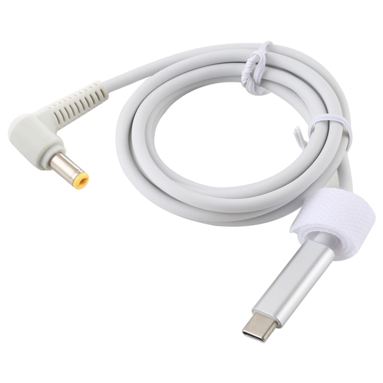 Cabo de carregamento de energia para portátil USB-C / Tipo-C para 5,5 x 2,5mm, Comprimento do cabo: cerca de 1,5m, Tipo-C para 5,5 x 2,5mm (ângulo)