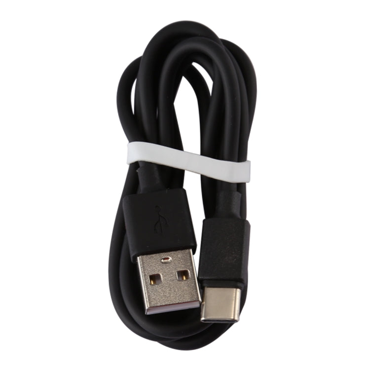 Carregador USB de Identificação Inteligente 5V 2.1A com Cabo de Carregamento USB para USB-C / Type-C de 1m, Ficha EU