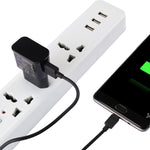 Carregador USB de Identificação Inteligente 5V 2.1A com Cabo de Carregamento USB para USB-C / Type-C de 1m, Ficha EU