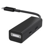 Adaptador Conversor 3 em 1 MagSafe 1 / 2 + Porta PD + USB para USB-C / Type-C