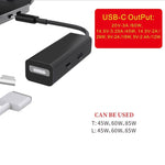 Adaptador Conversor 3 em 1 MagSafe 1 / 2 + Porta PD + USB para USB-C / Type-C