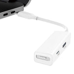 Adaptador Conversor 3 em 1 MagSafe 1 / 2 + Porta PD + USB para USB-C / Type-C