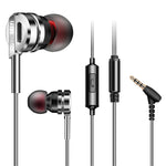 QKZ DM9 Auriculares Desportivos In-ear de Alta Qualidade Todo em Metal, Versão com Microfone