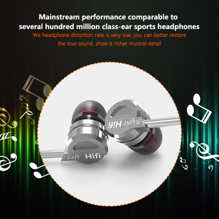 QKZ DM9 Auriculares Desportivos In-ear de Alta Qualidade Todo em Metal, Versão com Microfone