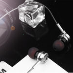 QKZ DM9 Auriculares Desportivos In-ear de Alta Qualidade Todo em Metal, Versão com Microfone
