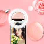 Luz de Selfie Recarrregável RK34 para Beleza com Clipe e Flash de Preenchimento