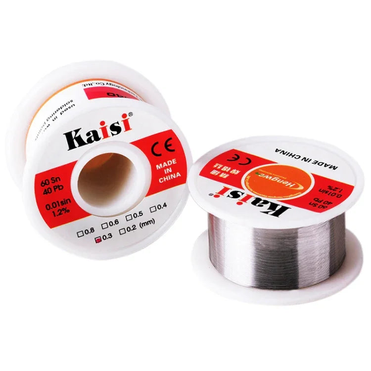 Fio de Solda com Núcleo de Resina Kaisi 0.3mm para Trabalhos de Soldadura, 50g, 0.3mm 50g
