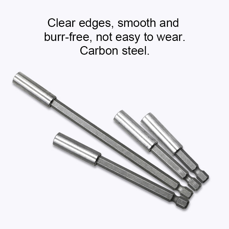 5 PCS Cabeça de Lote Elétrica 1/4 Haste de Ligação de Alto Magnetismo Haste de Extensão para Broca Pistola Manga Junta de Rotação Rápida, Comprimento: 60mm, Junta 60mm