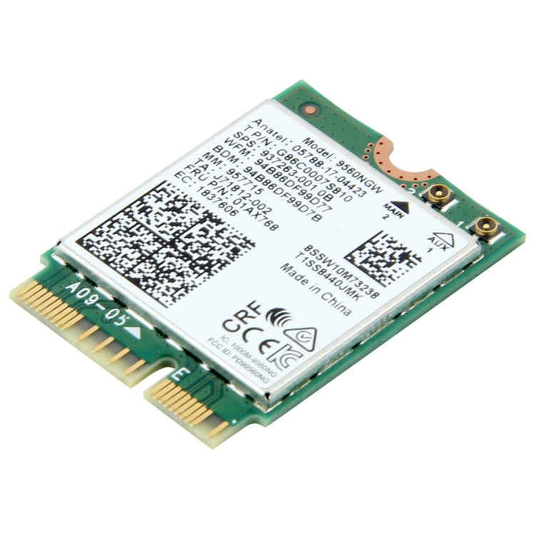 Placa WiFi Intel 9560NGW Banda Dupla 1,73Gbps NGFF Key E 802.11ac Bluetooth 5.0 para Portáteis Windows 10, 9560NGW Intel 9560ac