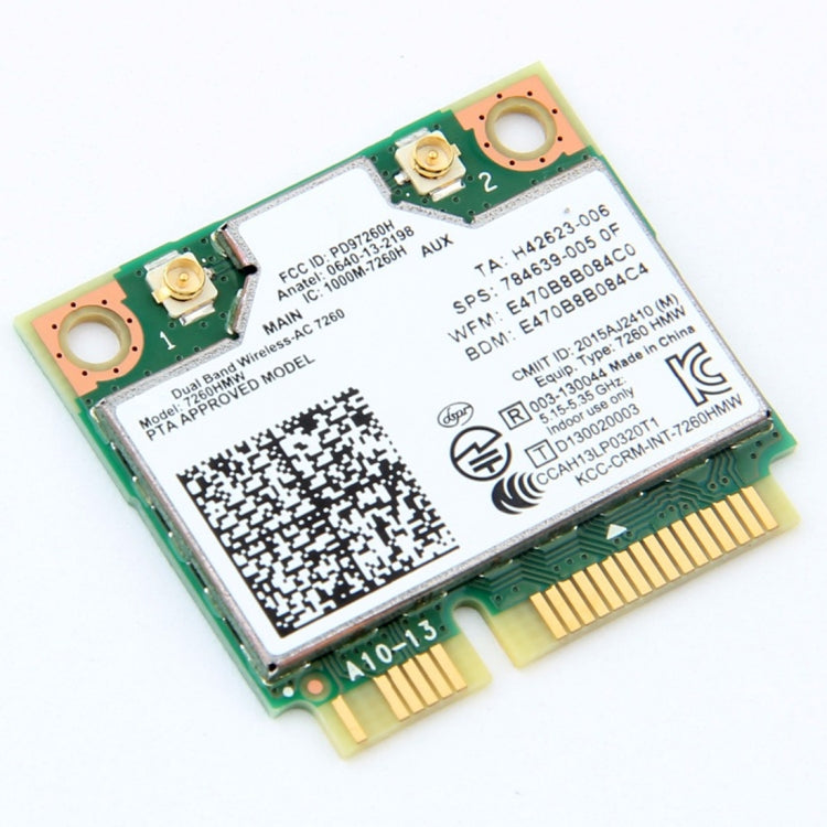 Placa Wifi Sem Fios Dual Band para Intel 7260HMW Mini PCI-E 2.4G / 5Ghz WLAN Bluetooth 4.0 Placa Wifi 802.11 ac / a / b / g / n, 7260HMW