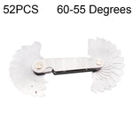52 PCS Calibre de Rosca Métrico 60 Graus + Britânico 55 Graus em Aço Inoxidável CR, 52 PCS Calibre de Rosca