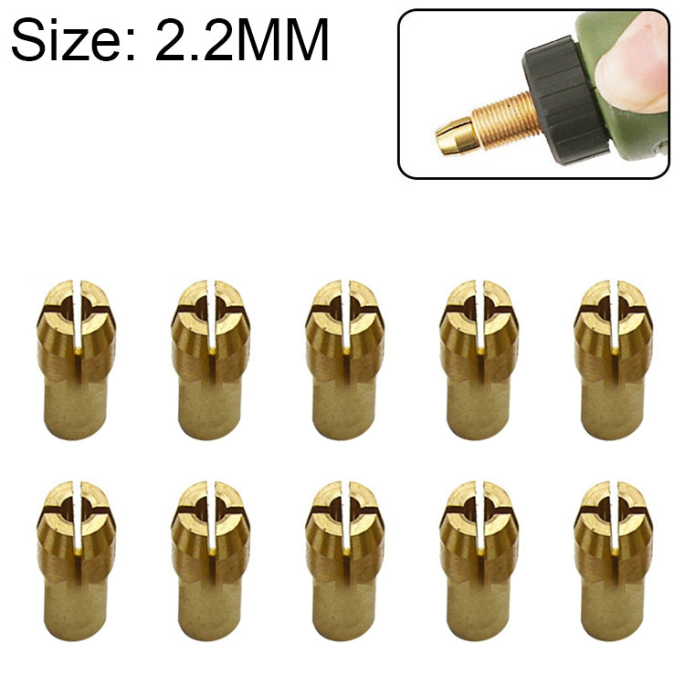10 Peças Porca de Fixação de Cobre de Três Garras para Acessórios de Moinho Elétrico, Diâmetro do Furo: 2,2mm, Diâmetro do Furo: 2,2mm