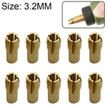 10 PCS Porca de Grampo de Cobre de Três Garras para Acessórios de Moinho Elétrico, Diâmetro do Furo: 3.2mm, Diâmetro do Furo: 3.2mm