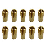 10 PCS Porca de Grampo de Cobre de Três Garras para Acessórios de Moinho Elétrico, Diâmetro do Furo: 3.2mm, Diâmetro do Furo: 3.2mm