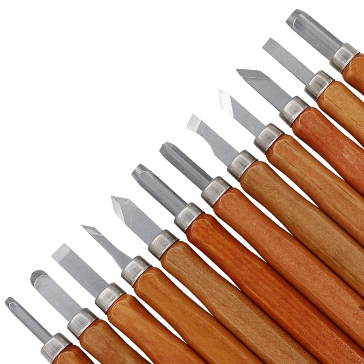 12 em 1 Formões para Escultura em Madeira Faca Básica para Trabalhos em Madeira Carimbos de Borracha Feitos à Mão Ferramentas Manuais, Formões e Facas
