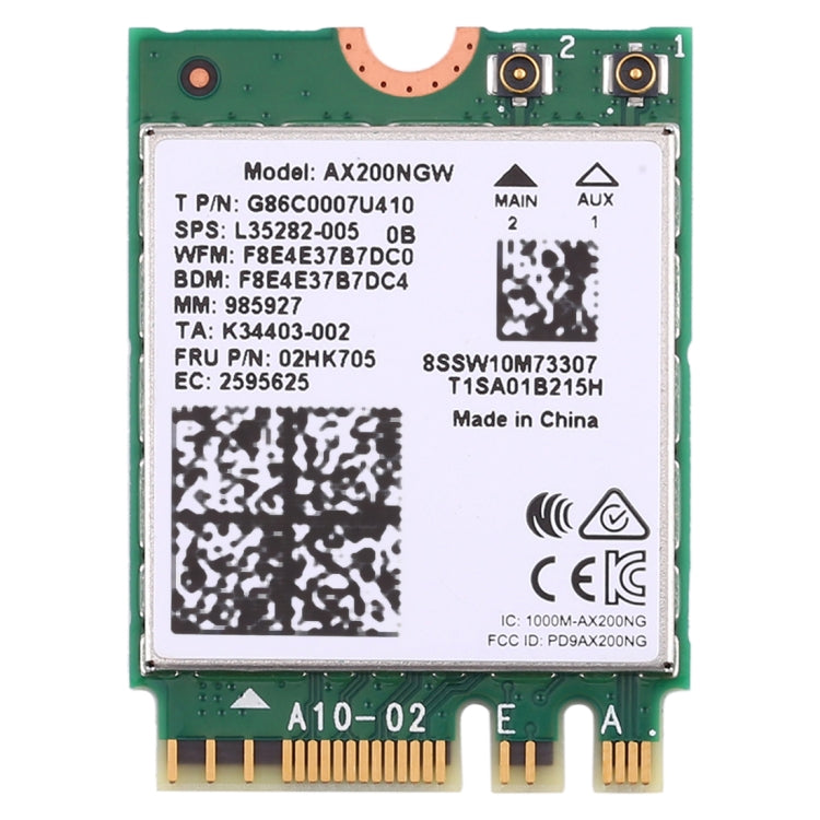 Placa de Rede Wireless Dual Band AX200 2400Mbps AX200NGW NGFF M.2 Bluetooth 5.0 Wifi 2.4G/5G 802.11 ac/ax