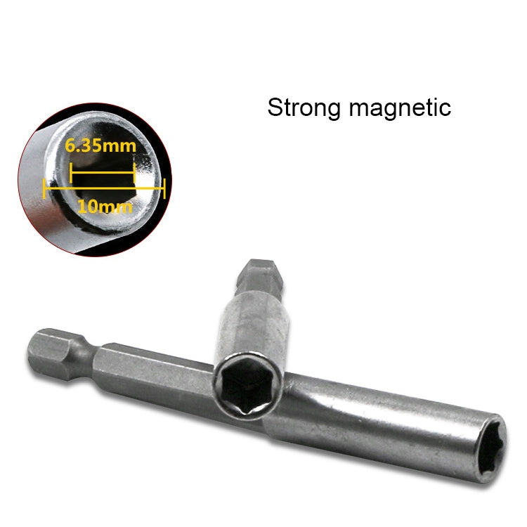 3 em 1 Cabeça Eléctrica 1/4 Barra de Ligação de Alta Magnetização Extensão para Pistola de Perfuração Manga de Junta de Rotação Rápida, Comprimento: 60/100/150mm, Junta 60/100/150mm