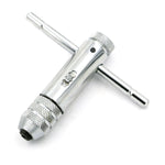 Chave de Catraca Ajustável para Machos M3-M8 e Acessórios para Roscar à Mão, M3-M8