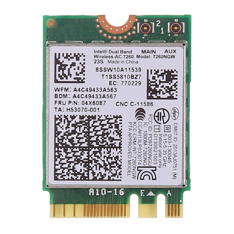 Placa Wi-Fi NGFF M.2 Dual Band AC1200 7260NGW 7260AC para Lenovo T440 X240 B40 B50 Y40 Y70 Y50 7260AC, AC1200