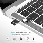 Adaptador Conector OTG Mini USB-C / Tipo-C Macho para USB Fêmea em Liga de Alumínio