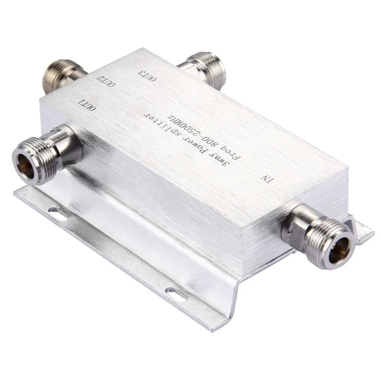 Adaptador Fêmea N 800-2500MHz Divisor de Potência de 3 Vias, Divisor de Potência de 3 Vias