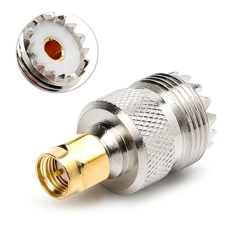 Adaptador de Conector Coaxial RF Macho SMA para Fêmea UHF, Macho para Fêmea UHF