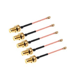 5 PCS Cabo Trançado Adaptador RG178 Ufl / IPX / IPEX para Fêmea SMA, Comprimento: 5cm, 5cm