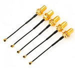 5 PCS / Conjunto Adaptador RG178 Ufl / IPX / IPEX para Fêmea SMA com Cabo Trançado, Comprimento: 10cm, 10cm