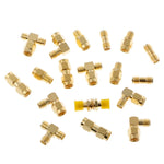 Kit de Conectores SMA Macho e Fêmea 18 PCS / Conjunto Adaptador Conversor de Plugues de Antena Coaxial