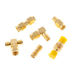 Kit de Conectores SMA Macho e Fêmea 18 PCS / Conjunto Adaptador Conversor de Plugues de Antena Coaxial