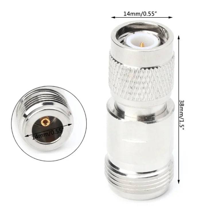 Adaptador Coaxial TNC Macho para Jack Fêmea Tipo N com Parafusos para Ligação Wifi de Router