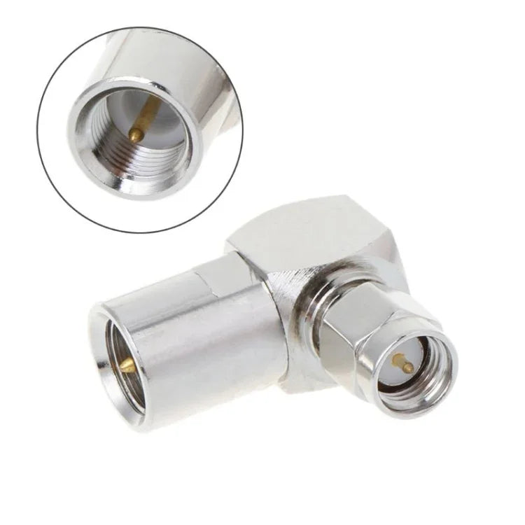 Adaptador Dobrável de Ângulo Reto para Cabo Coaxial Conector RF Macho SMA para FME