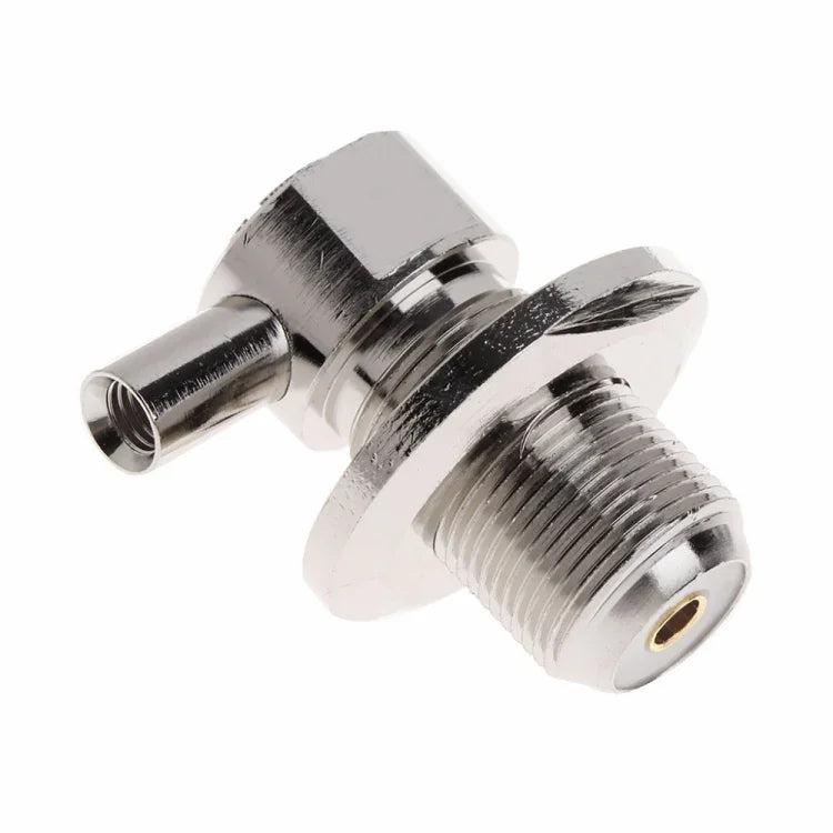 Conector RF em Ângulo Reto Fêmea UHF SO239 para Cabo Coaxial RG58 / RG142 LMR195