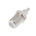 Adaptador de Conector Nickelado Fêmea F para Plug Macho Coaxial RF CRC9 / TS9