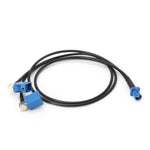 Cabo Combinado Divisor Y RG174 Tipo Fakra C Macho para 2 x Jacks Fêmea Fakra C, Comprimento: 50cm