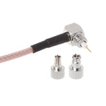 Cabo Adaptador RG316 Conector Coaxial RF Duplo Fêmea SMA para CRC9 / TS9, Comprimento: 15cm