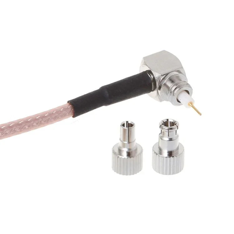 Cabo Adaptador RG316 Conector Coaxial RF Duplo Fêmea SMA para CRC9 / TS9, Comprimento: 15cm