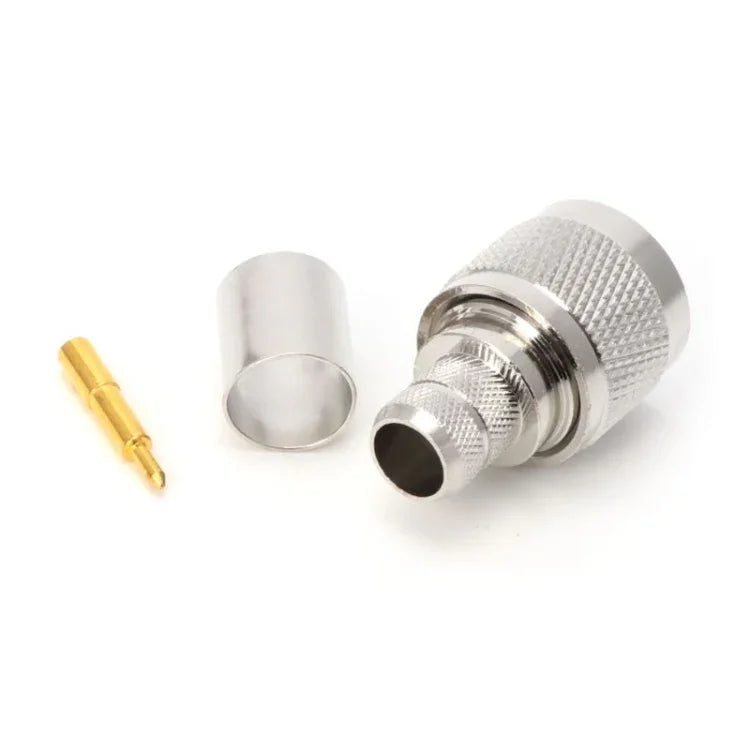 1 Conjunto de Adaptador Conversor RF Coaxial Plug N para Cabo LMR400 RG8