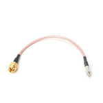 Extensão de Cabo Conector RG316 TS9 Fêmea para SMA Macho, Comprimento: 15cm