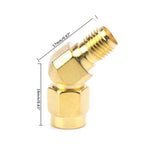 Adaptador Conector Cónico FPV SMA Macho para SMA Fêmea 45 Graus 135 Graus