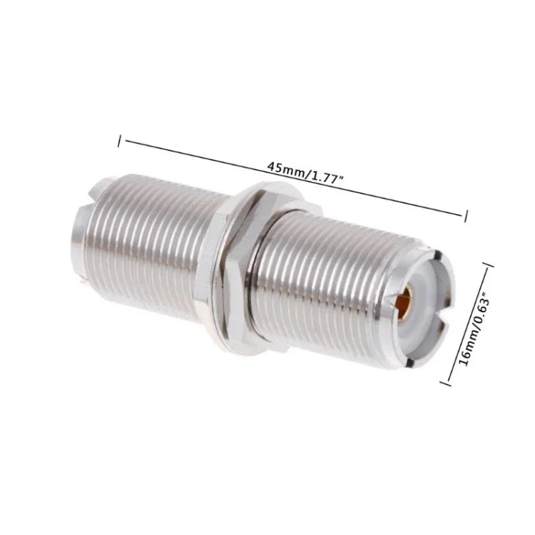 Adaptador de Conector UHFKKY UHF Fêmea para Fêmea, Versão de Extensão