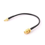 Extensão de Cabo de Ligação RG174 CRC9 Macho Reto para SMA Fêmea, Comprimento: 15cm